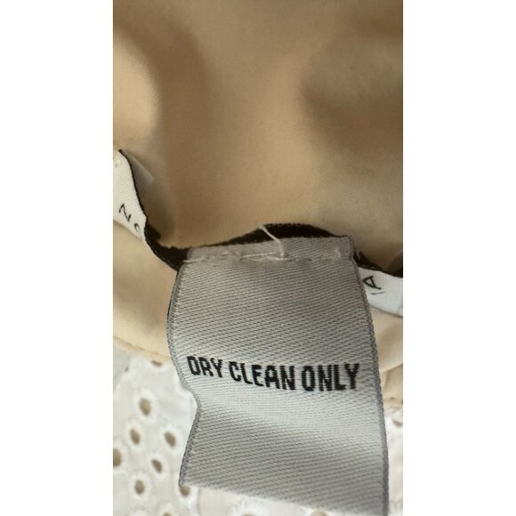 Charlotte Ronson 0 White Faux Leather Eyelet Sundress Mesh Detail - Picture 16 of 16